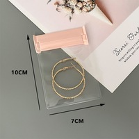 Fabricants chinois – Vente en gros de sachets refermables transparents roses en PVC imperméable, 7x10cm, en matière plastique recyclable, pour colliers et boucles d'oreilles