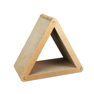 Penjualan Laris Grosir Papan Garukan Kucing Lipat Segitiga Enam Sisi Dapat Digunakan dari Karton Bergelombang. - Product Image 2