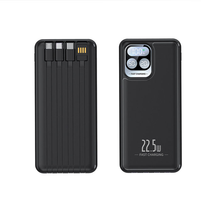 Top Selling Travel Essentials Product 4 Cables PD22.5W Portable Powerbank 30000mah Power Banks With Type C Port POWERBANK