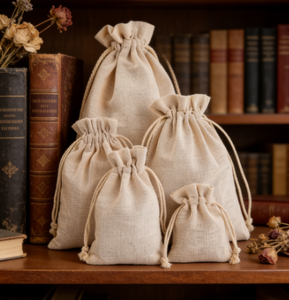 Direct Manufacturer Wholesale Plain Eco Friendly Bags OEM logo Printed Canvas Cotton <b>Muslin</b> Bags Drawstring - Product Image 1