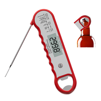 Thermomètre numérique LCD étanche pour la cuisine, le four, la cuisson, la friture, les steaks, la dinde, avec ouvre-boîte