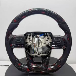 Volant de direction en fibre de carbone forgé sur mesure, accessoires de voiture adaptés à <span class=keywords><strong>Toyota</strong></span> Hilux Revo Fortuner 2011-2018 Innova <span class=keywords><strong>GR</strong></span> <span class=keywords><strong>Sport</strong></span> - Product Image 4