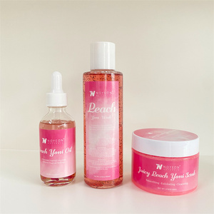 Etiqueta privada Natural Herbal Peach Yoni PH Balance Productos de cuidado femenino Gel vaginal Wash Yoni Set Yoni Oil Pops Kit - Product Image 1