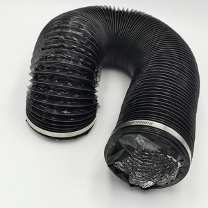 Conducto de aire flexible de papel de aluminio de PVC no aislado de 25 pies con 2 abrazaderas Piezas de sistema HVAC de 6 pulgadas - Product Image 2