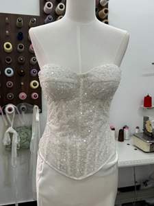 Ensemble de banquet haut de gamme Bettergirl 2026, nouveau haut sans bretelles à armature en os de poisson, coupe ajustée, jupe sirène amincissante - Product Image 5