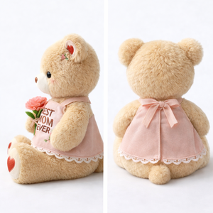 <span class=keywords><strong>Ours</strong></span> en peluche personnalisé pour la fête des mères avec bouquet, cadeau personnalisé pour <span class=keywords><strong>maman</strong></span> - Product Image 2