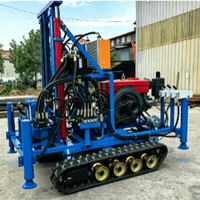 Foreuse hydraulique portable sur chenilles diesel 25 CV pour puits d'eau, profondeur 120 m