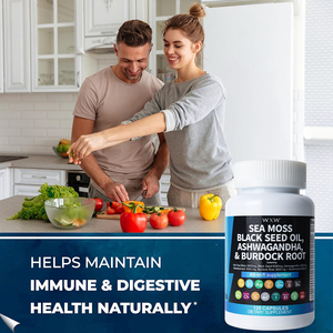 WXW Organic <b>Sea</b> <b>Moss</b> <b>Capsule</b> and Burdock Root Multimineral Supplement for Adults Children Pregnant Women Healthcare Supplement - Product Image 3