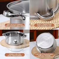 Ensemble de 10 casseroles en métal avec logo personnalisé, double poignée, faitout, marmite et couvercle en verre pour la famille