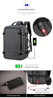 Mochila Ergonómica para Portátil de Viaje de 15.6 Pulgadas, Expandible, Resistente al Agua, con Panel Trasero Transpirable 3D, Anti-Robo y Almacenamiento Multizona