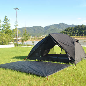 Ультра-легкая 20D силиконовая нейлоновая палатка для кемпинга водонепроницаемый простой набор черная двухместная уличная палатка с двойными слоями и следами - Product Image 3