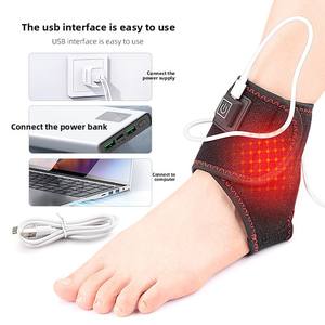 Protectores de pie con calefacción eléctrica USB, Control de temperatura inteligente, cinturones cálidos deportivos para hombres y mujeres, equipo de protección, tobillera - Product Image 3