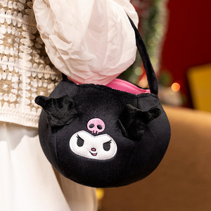 Sac à bonbons d'Halloween en forme de citrouille mignon en peluche super doux personnalisable pour enfants Panier cadeau - Product Image 4