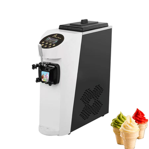 Máquina de Helado Suave Comercial Nueva de Tamaño Pequeño y Gran Capacidad, Color Rojo, Blanco y Naranja, de Una Sola Cabeza, Alta Productividad y Bajo Ruido - Product Image 1