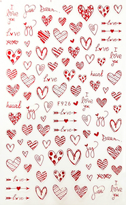 TSZS corazón amor diseño 3D Nail Art pegatinas Rojo Negro corazón dulce <span class=keywords><strong>San</strong></span> <span class=keywords><strong>Valentín</strong></span> manicura calcomanías <span class=keywords><strong>uñas</strong></span> al por mayor - Product Image 6