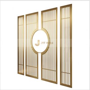 EX362 Modern Durable Foldable Stainless Steel Metal Laser Cut Irregular Structure Multifunctional Screen Partition for Hotel - Product Image 2