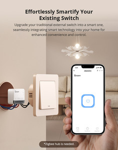 מתג חכם SONOFF ZBMINIR2 Extreme Zigbee 3.0 קטן במיוחד, מודול ממסר מיני, אפליקציית Ewelink, עובד עם Alexa ו-Google Home - Product Image 4