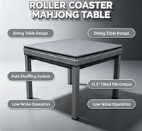 Table de jeu de Mahjong à roulettes pour usage domestique, avec mélangeur automatique et structure stable, idéale pour le divertissement familial