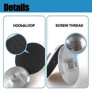 4-дюймовый сверхпрочный алюминиевый держатель для полировки, держатель для крючков, коннектор, 5/8 "-11 нитей, нанесение мрамора, 100 с грубым зерном - Product Image 3