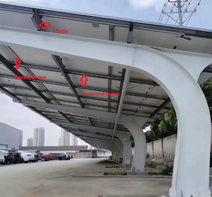 Sistema di Montaggio Solare per Carport YMHD ad Alta Impermeabilità, Materiale Q235B/Q355B, Carico Vento 60 M/S, Soluzione Personalizzata Dettagliata - Product Image 5