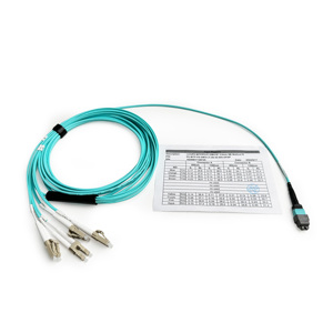 Cable de Distribución de Alta Densidad y Baja Pérdida de 8 Fibras MPO/MTP LC/UPC Multimodo OM3/OM4 LSZH con Garantía de 3 Años para Centro de Datos - Product Image 4