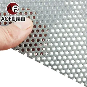 Perforated 304 Stainless steel round 0.5mm hole perforated metal sheet mesh sieve panels