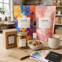 Sachets refermables personnalisés JIAHE pour l'emballage de sucre, lait et aliments, résistants à l'humidité, faible MOQ, sacs en Mylar PE de 0,16 mm