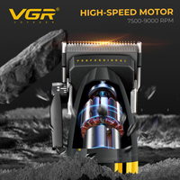 Tondeuse à Cheveux Professionnelle Rechargeable VGR V-285 Métal Haute Vitesse 9000 tr/min pour Salon et Barbe, pour Hommes