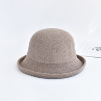 Venta al por mayor mujeres 100% lana Formal fieltro Fedora sombreros Flat Top Vintage Cloche sombrero Fedora de alta calidad