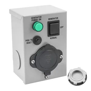 Generator Transfer Switch, 20 Amp 120V Weatherproof Generator Manual Transfer Switch with Circuit Breaker, ETL Listed