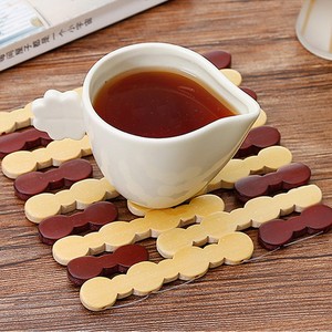 Bamboo Heat Insulating <b>Mat</b> Round Bowl <b>Plate</b> Pot Holder Anti Scalding Placemat For Kitchen Use - Product Image 2