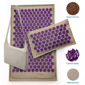 Jstar çevre dostu organik pamuk ve keten hindistan cevizi akupressur matı ve yastık Yoga ve Fitness kullanımı için özel Logo kare S - Product Image 5