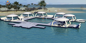 Île flottante gonflable en PVC WINWAY personnalisable pour la maison, l'école, les activités sportives, les parcs de trampolines, les vacances et les fêtes (3-5 personnes) - Product Image 3