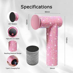 Luxury Rhinestone Electric Callus Remover 10500RPM <b>Powerful</b> 60W Pedicure Machine LCD Display Diamond Foot Grinder for Salon - Product Image 1