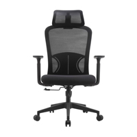 Chaise de bureau confortable avec dossier en maille, assise rembourrée, roulettes antidérapantes et inclinaison multi-positions
