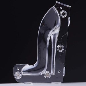 <span class=keywords><strong>Moule</strong></span> à chaussures 3D en forme de cœur à talon haut pour décoration de gâteaux et de chocolat Outil <span class=keywords><strong>magique</strong></span> de marque écologique en polycarbonate LST - Product Image 1
