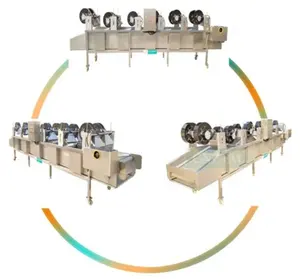 CE-zertifiziert automatisch Netzband Kaltluftmesser Gebläse Trocknung Dehydrator Entwässerungsmaschine für gewaschenes Gemüse und Obst