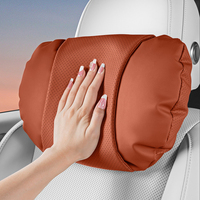 Appuie-tête de voiture ergonomique respirant en cuir PU Nappa haut de gamme universel, rembourré et doux, avec soutien lombaire pour voyage