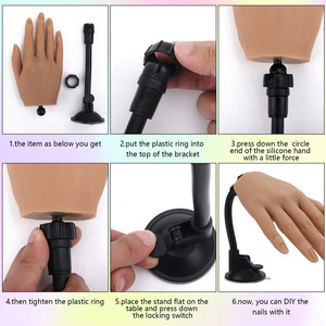Main prothétique en silicone dans un matériau en silicone pour la pratique de l'art des ongles Outil de simulation de correspondance des mains pour l'entraînement des mains artificielles - Product Image 3