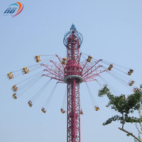 Attraction de parc à sensations fortes pour adultes : Manège Tour Volante, Tour Volante Rotative à Chute Libre, pour utilisation en parc d'attractions, à vendre
