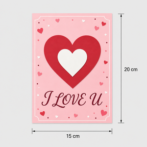 Tarjeta 3D Pop Up con Corazón Rosa, Tarjeta de Papel Hecha a Mano, Carta de Amor, Regalo Romántico para Aniversario o San Valentín - Product Image 3