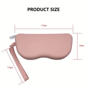 Étui à lunettes en silicone écologique avec fermeture éclair, options OEM/ODM personnalisables pour le rangement et la protection, étui à lunettes et sac à brosses - Product Image 2