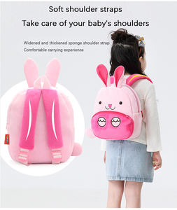 Vente chaude 3D dessin animé animal enfants en peluche sac à dos maternelle <span class=keywords><strong>cartable</strong></span> - Product Image 5