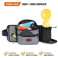 Pochette de dressage pour chien OEM portable et légère avec distributeur de sacs à déjections intégré