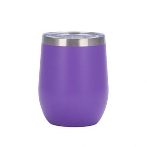 Powder Coat Anti-Slip Exterior Design Wine Glass Tumbler <b>Reusable</b> Eco Friendly <b>Cup</b> for Restaurant Home Use ASM09 - Product Image 4