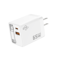 Chargeur mural rapide EU/US PD 65W avec câble rétractable Type-C Chargeur de téléphone portable A & C 65W Chargeurs et adaptateurs