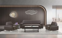 Ensemble de canapés de bureau en cuir JOHOOFURNITURE, usage commercial, ergonomique réglable, moderne, haute qualité, OEM ODM pour les dirigeants