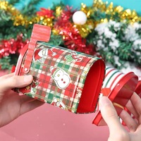 Boîte en fer blanc pour bonbons, biscuits et chocolats, en forme de courrier, adorable et mignonne, pour la veille de Noël, emballage cadeau pour enfants