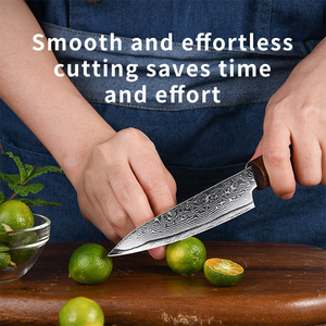 Sang Trọng Nhật Bản Bất Damascus Giả Mạo Dao Nhà Bếp Thép Không Gỉ Vg10 Damascus <span class=keywords><strong>Core</strong></span> Phi Bloodwood Xử Lý - Product Image 2