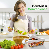 Outil de cuisine multifonctionnel professionnel en acier inoxydable écologique, coupe-légumes à double usage, trancheuse, hachoir